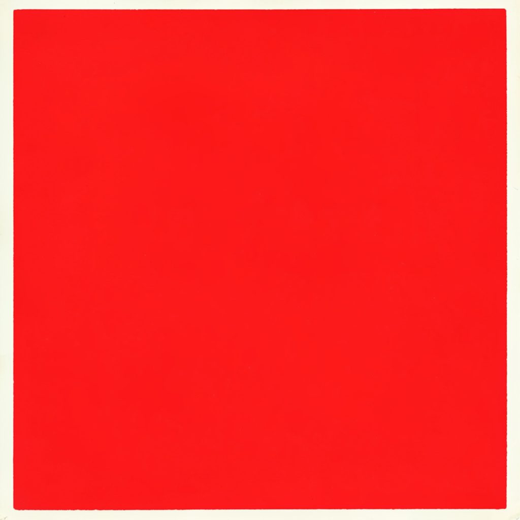 Matte gouache poster painting of an open envelope with a red wax seal on a dark navy desk surface, soft warm light